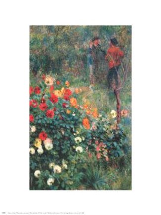 Framed Garden In Rue Cortot Print