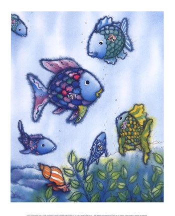 Framed Rainbow Fish VI Print
