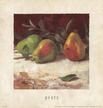 Framed Pears Print