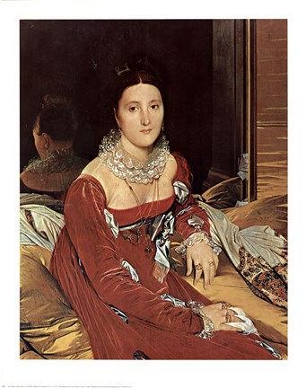 Framed Madame De Sennones Print