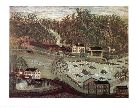 Framed Coryell's Ferry 1776 Print