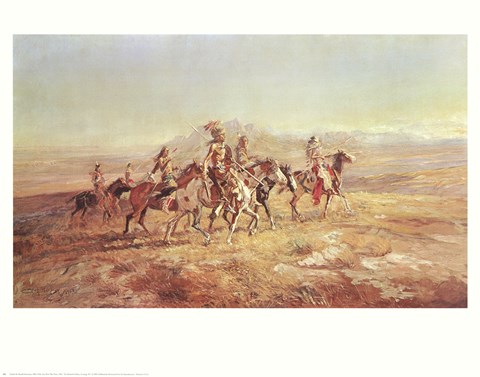 Framed Sun River War Party Print