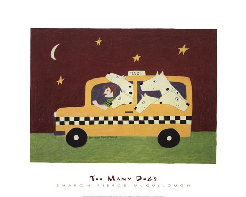 Framed Too Many Dogs Print