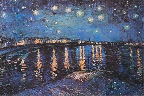 Framed Starlight Over The Rhone Print