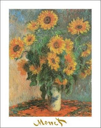 Framed Sunflowers, 1881 Print