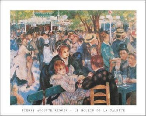 Framed Moulin De La Gallette Print