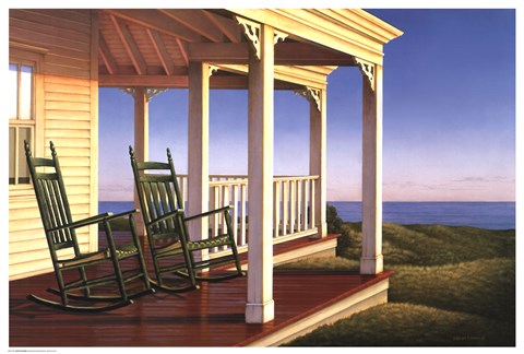 Framed Twilight on the Veranda Print