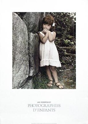 Framed Child in Garden Print