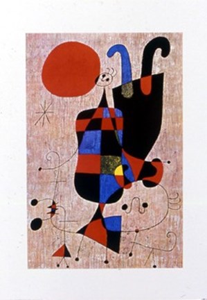Framed Upside-Down Figures Print