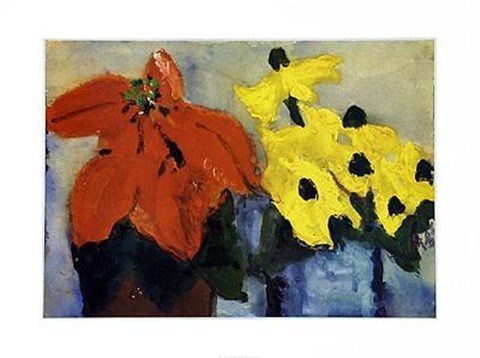 Framed Rudbeckias Print