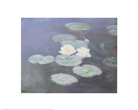Framed Nympheas Effet Du Soir Print