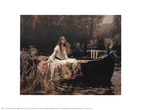 Framed Lady Of Shalott Print
