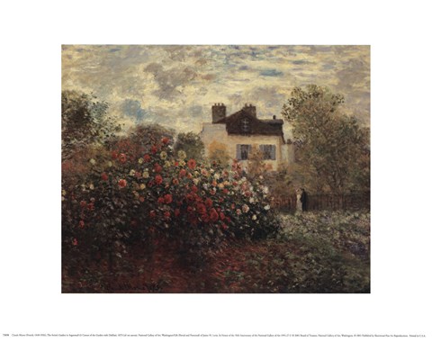 Framed Artist's Garden In Argenteuil Print