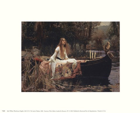 Framed Lady Of Shalott Print