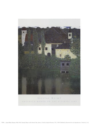 Framed Unterach Manor On The Attersee Lake, Aus Print