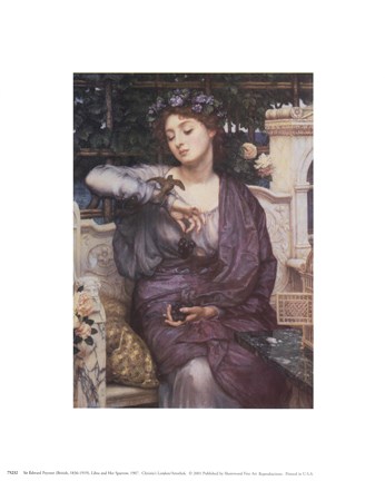 Framed Libra And Her Sparrow Print