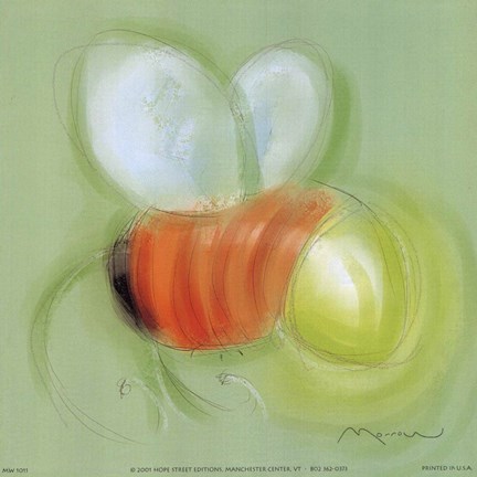 Framed Lightning Bug On Green Print