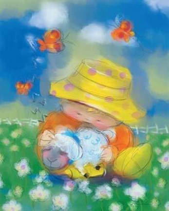 Framed Me With Lamb Print