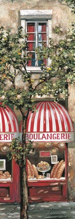 Framed Red Striped Awning Print