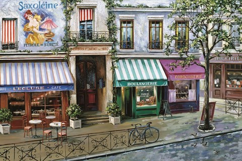 Framed Rue Des Maisons Print