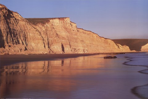 Framed Pacific Sunset Reflections Print
