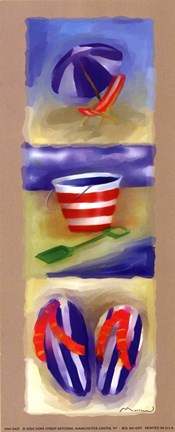 Framed Beach Panel Print