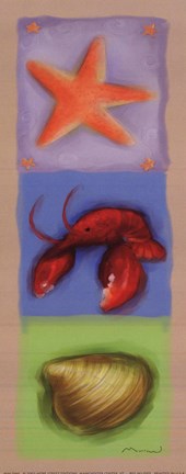 Framed Sea Critter Panel Print