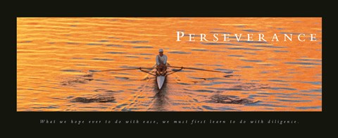 Framed Perseverance-Sculler Print
