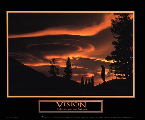 Framed Vision-Gold Sky Print