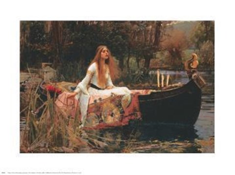 Framed Lady Of Shalott Print