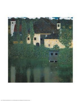 Framed Unterach Manor On The Attersee Lake Print