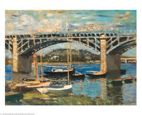 Framed Bridge at Argenteuil (bridge center) Print