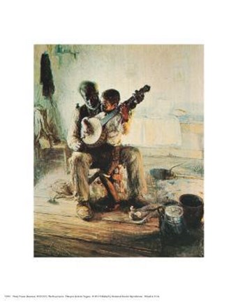 Framed Banjo Lesson Print