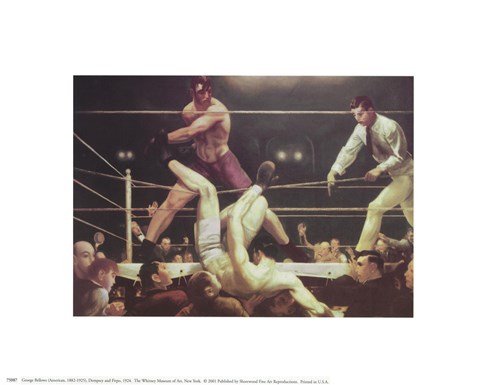 Framed Dempsey And Firpo Print