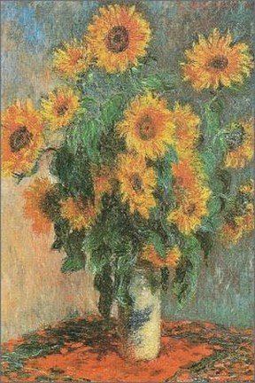 Framed Sunflowers, 1881 Print