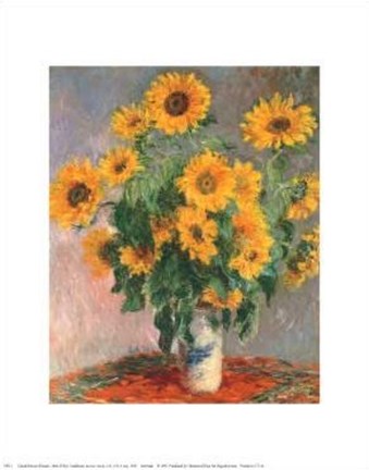 Framed Sunflowers, c.1881 Print