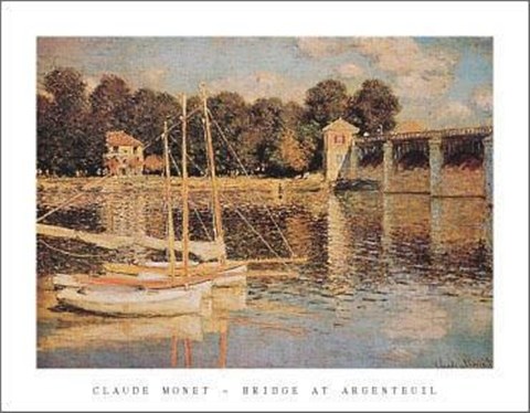 Framed Bridge At Argenteuil Print