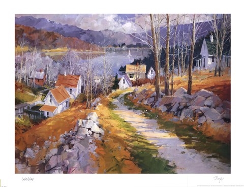 Framed Lake View Print