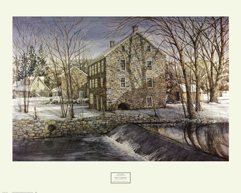 Framed Mill in the Morning Print