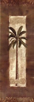 Framed Scroll Palm I Print