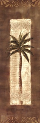 Framed Scroll Palm II Print