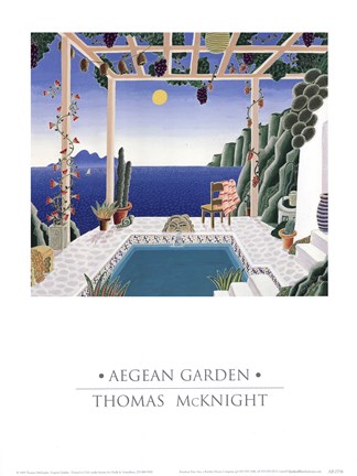 Framed Aegean Garden Print
