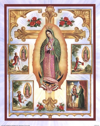 Framed Lady of Guadalupe Montage Print
