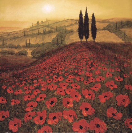 Framed Poppy Field Print