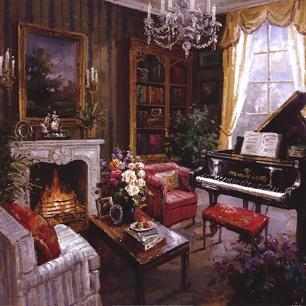 Framed Grand Piano Room Print