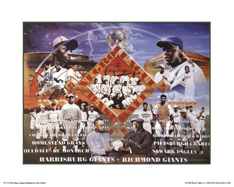 Framed Negro League Baseball Print