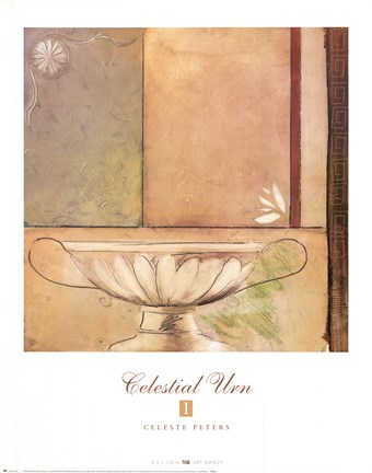 Framed Celestial Urn I Print