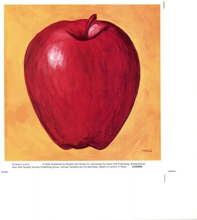 Framed Apple on Lemon Print