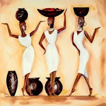 Framed Meeting At The Market I Print