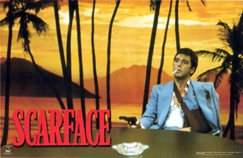 Framed Scarface, Sunset Print